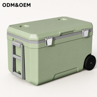 Glacière isotherme à roulettes pour camping extérieur, grande capacité 45-160L, conservation chaleur/froid, étanche, maintien de la glace pendant 2 jours, accepte OEM ODM