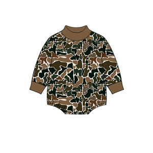 Body de Manga Larga con Cuello Alto para Bebés Niñas, Certificado por CPC y CPSIA, Estampado de Camuflaje, 95% Algodón, 5% Elastano - Product Image 4
