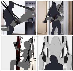 Bondage Gear Swing Sillas con correas de cuero Puerta Colgante Muebles sexuales para adultos Bdsm Juego erótico Juguetes para parejas - Product Image 2