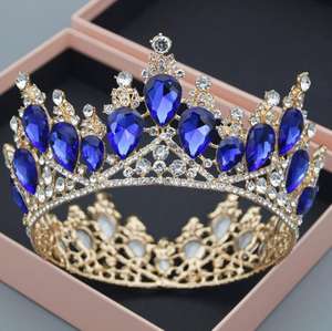 2025 Cristal Tiaras Rodada Coroa Concurso Coroas e Tiara Diadem <span class=keywords><strong>Prom</strong></span> Acessórios Do Cabelo Do Casamento - Product Image 1