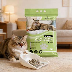 Litière pour chat sphérique à base de bentonite végétale à la lavande, agglomérante rapide, anti-odeur, de qualité supérieure, 20 kg, hautement absorbante 99% - Product Image 1
