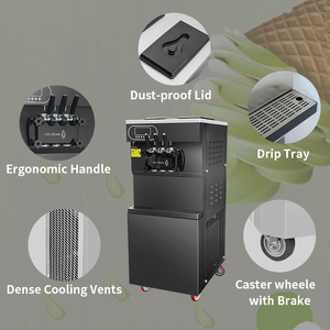 Goopikk goog chất lượng ba hương vị 25L/h máy làm kem mềm mềm phục vụ Máy làm kem cho thanh ăn nhanh - Product Image 4