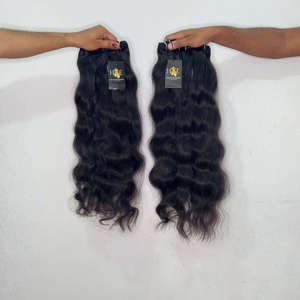 Paquete de Cabello Humano Virgen Natural Sin Procesar de Templo Indio, Ondulado y Rizado con Cierre HD y Frontal - Product Image 2