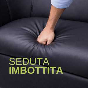 Divano a 2 Posti con Seduta a Cabina in Ecopelle Nera 123x67x76 Cm Design Elegante Struttura Robusta per Soggiorno - Product Image 4