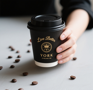 Printed Disposable Double Wall Paper Cup for Hot Drink Custom Logo Accept 8/12/16/20oz Paper Cup for Coffee Cup and Hot Drinks