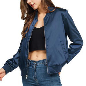 Chaqueta de Satén para Mujer, Estilo Urbano, Alta Costura, con Detalles de Piel de Oveja, Nailon Impermeable y Resistente al Viento, Marca Privada, Se Admite Pedidos al por Mayor - Product Image 6