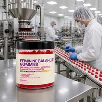 Gummies Équilibre Féminin Probiotiques Canneberge D-Mannose Équilibrant le pH Santé Féminine Supplément Naturel Végétalien 30 Doses