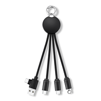 Logo personnalisé Câble LED USB 4 en 1 Micro USB Type C Charge Glow Flowing Tout-en-un pour téléphones mobiles et batteries externes