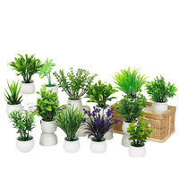 Mini Bonsaï Artificiel d'Aloe Vera pour Décoration de Bureau de Thanksgiving, Plante en Plastique Haute Simulation, Ornement Durable et Recyclable GU