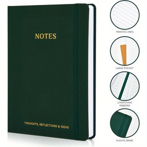 สมุดโน้ตหนาสมุดบันทึกผู้หญิง7 "x 10" หนังสือปกแข็งผ้าลินินสมัยใหม่ที่มีหน้า300เรียงราย - Product Image 1