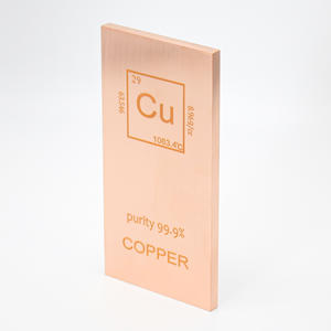 Barra de cobre 99.9% puro, bloque de cobre sólido de forma cuadrada para exhibición y manualidades - Product Image 1