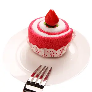 Factory Price Cheap Strawberry Simulation Gift Souvenir Cake Towel