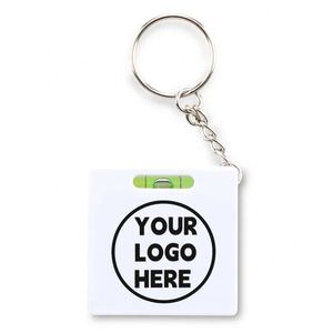 Portable Square Measuring Tape Keyring with Horizontal Bubble Level Indicator 1m Retractable Tape Measure Key Ring Tool - Product Image 2