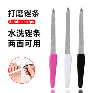 Lime à ongles 15,4 cm rose réutilisable en plastique et acier inoxydable, outil de manucure domestique pour femmes - Product Image 4