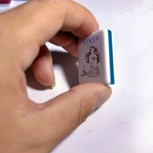 Tuiles de Mahjong Pastel en Plastique, Pièces de Jeu Répliques Codées par Couleurs, Blocs de Jeu pour Kits de Voyage - Product Image 5