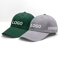 Casquette de baseball unisexe non structurée à 6 panneaux avec logo personnalisé en PVC, en sergé de coton uni, style vintage sportif, vente en gros