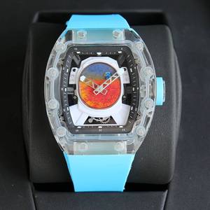 Customized RM52-05 Astronomical Blue Starry Sky Dial Transparent Crystal <b>Case</b> Men's Luxury Business Mechanical <b>Watch</b> - Product Image 2