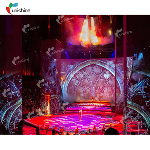 Tùy chỉnh sáng tạo ma thuật Rèm Lưới Màn hình <span class=keywords><strong>LED</strong></span> linh hoạt trong suốt sân khấu thanh lịch Backdrop <span class=keywords><strong>LED</strong></span> hiển thị - Product Image 1