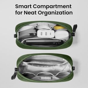 Electronics Organizer Travel Case, Water Resistant Travel Bag <b>Cable</b> Organizer for Essentials, Tech Pouch Accessories Storage - Product Image 4