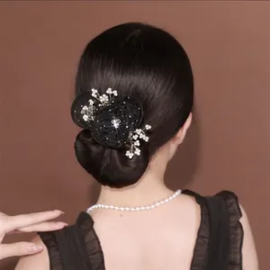 Dispensador de pelo de flor de estrella de moda Ins, artefacto perezoso, Clip de giro mágico delicado, accesorio para el cabello, tocados para mujeres y niñas