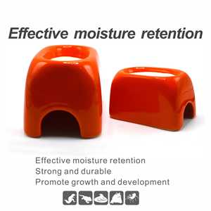 Casetta in Ceramica Grigio Off-white per Rettili, Cuccia per Alimentazione di Draghi Barbuti, Lucertole, Camaleonti, Gechi - Product Image 4