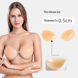 <span class=keywords><strong>Sujetador</strong></span> invisible de silicona con aros finos para mujer, diseño floral <span class=keywords><strong>sin</strong></span> <span class=keywords><strong>tirantes</strong></span> y <span class=keywords><strong>sin</strong></span> espalda, <span class=keywords><strong>sin</strong></span> costuras, para vestidos <span class=keywords><strong>sin</strong></span> espalda - Product Image 2