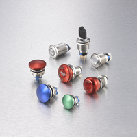 Interrupteur à bouton-poussoir en métal avec symbole d'alimentation LED, 19 mm, étanche, 12 V 24 V, interrupteur à bouton momentané ou à enclenchement