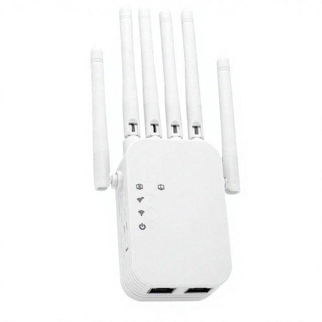 Wi-Fi Signal Extender 1200 Mbps Wireless Repeater Dual-Band Home Network Booster Wall-Penetrating Range Gigabit Speeds 6
