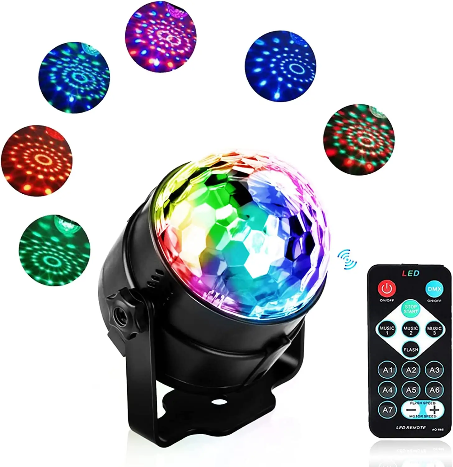 OEM ODM fabrika uzaktan RGB Strobe dans işıkları 5V USB AC sahne projektör parti aydınlatması ses aktif DJ lazer LED disko ışığı