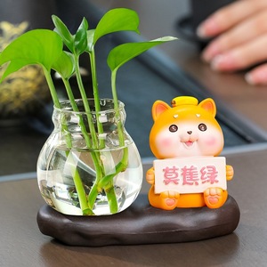 Creative Frog Hydroponic Vase Transparent Glass Round <b>Tabletop</b> Decor For Office Desk Home Floral Display Eco Friendly Gift - Product Image 2