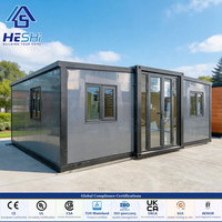 Maison conteneur extensible moderne de 4 chambres, étanche, avec cuisine et salle de bain incluses, capacité de charge de neige de 1,5 kN, disponible en 20, 30 et 40 pieds