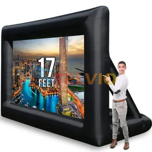 High Quality 17ft/24ft Outdoor Inflatable LED Projector Screen for Advertising and Movie Rental Use