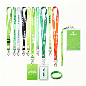 Promotional Eco-Friendly Custom Printed Lanyard for Women Kids Teacher Team Woven Rubber Bead Necklace Adjustable Strap Hard