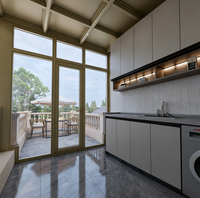 Serre en aluminium et verre trempé, personnalisée, moderne, intelligente, vente en gros, véranda à toit incliné pour jardinage et patio