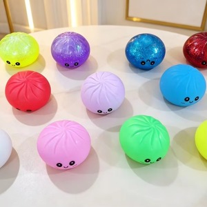 Nuevos Juguetes Sensoriales TPR Sparkle Baozi - Antiestrés Suaves con Purpurina, Colores Surtidos, Blandos para Niños, Regalo Promocional - Product Image 1