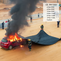 Couverture anti-feu surdimensionnée 6mx9m en fibre de verre, résistante au feu, pour l'extinction d'incendies et le sauvetage d'urgence en voiture, directement de l'usine