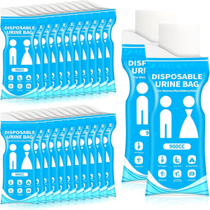 Sacchetti per Urina Usa e Getta da 900CC con Stampa Rotocalco, Confezione da 24/50, con Chiusura a Zip, Prodotti per la Casa, Campeggio, Viaggio, Toilette Portatile d'Emergenza - Product Image 2