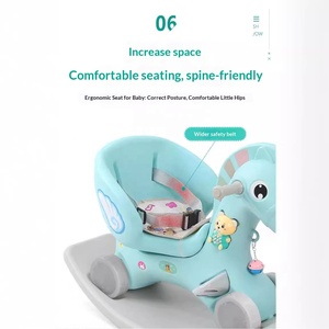 Caballito Balancín de Plástico Tres en Uno, <span class=keywords><strong>Juguete</strong></span> Anticaída para Bebés y Niños Pequeños, Regalo de Cumpleaños - Product Image 5