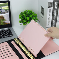 Séparateur d'index à spirale 6 trous A5 en papier texturé litchi avec feuille d'or pour agenda scolaire et carnet à feuilles mobiles