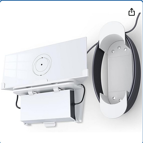 Starlink Gen3 V3 Router Plastic Wall Mount Bracket Winder Set Two-Piece Indoor Wall Hanging Convenient Installation Storage