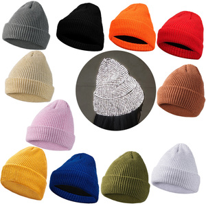 หมวกถักไหมพรมอะคริลิคสำหรับกลางแจ้ง100% สีส้มสีเหลืองส้มแบบกำหนดเองสำหรับฤดูหนาว - Product Image 3