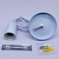 Support de lampe à vis E27, support d'ampoule, cordon de suspension, accessoire de lustre suspendu DIY, noir métallique cuivre/PBT résistant à la chaleur