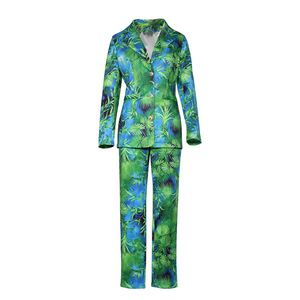 MZL1376 Completo Elegante Autunnale da <span class=keywords><strong>Donna</strong></span> con Stampa Floreale e Pantaloni, Tailleur da Ufficio per Donne - Product Image 6