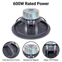 Subwoofer Line Array Haut de Gamme Professionnel 15 Pouces, Réponse en Fréquence 58-3KHz, Coque Métallique en Néodyme, 600W Professionnel