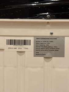 Lavadora Eléctrica de Doble Tina de 15 kg con Interfaz en Inglés, Gran Capacidad, Semiautomática, Lavadora/Secadora Apilable para Uso Doméstico - Product Image 6