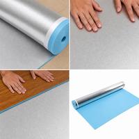 Sous-couche anti-humidité double en aluminium avec noyau IXPE bleu pour revêtement de sol stratifié, à assembler