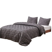 Ensembles de couettes en polyester pour textiles ménagers ensemble de literie avec couette tuftée ensemble de couette de lit lavable 3 pièces