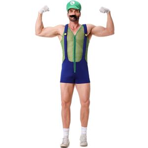 Disfraces Divertidos de Anime para Halloween, Disfraz de Super Mario <span class=keywords><strong>Luigi</strong></span>, Mono de Cosplay para Hombre - Product Image 4