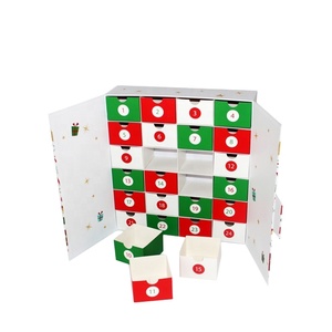 Wholesale cardboard christmas small chocolate packing box ramadan calendar box with 24 days