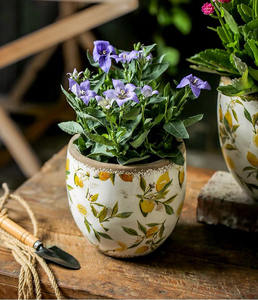 <span class=keywords><strong>Pot</strong></span> <span class=keywords><strong>de</strong></span> <span class=keywords><strong>fleurs</strong></span> en céramique nordique vintage, jardin <span class=keywords><strong>extérieur</strong></span> créatif hydroponique taille succulente paille verte cuivre argent herbe - Product Image 3